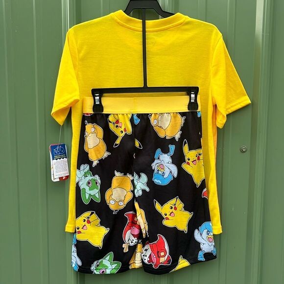 Pokémon & Mario Graphic Print Tee & Shorts Sleep 2, 2-Piece Sets Size M - Picture 5 of 7